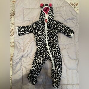 Leopard Print Kids One Piece snow suit